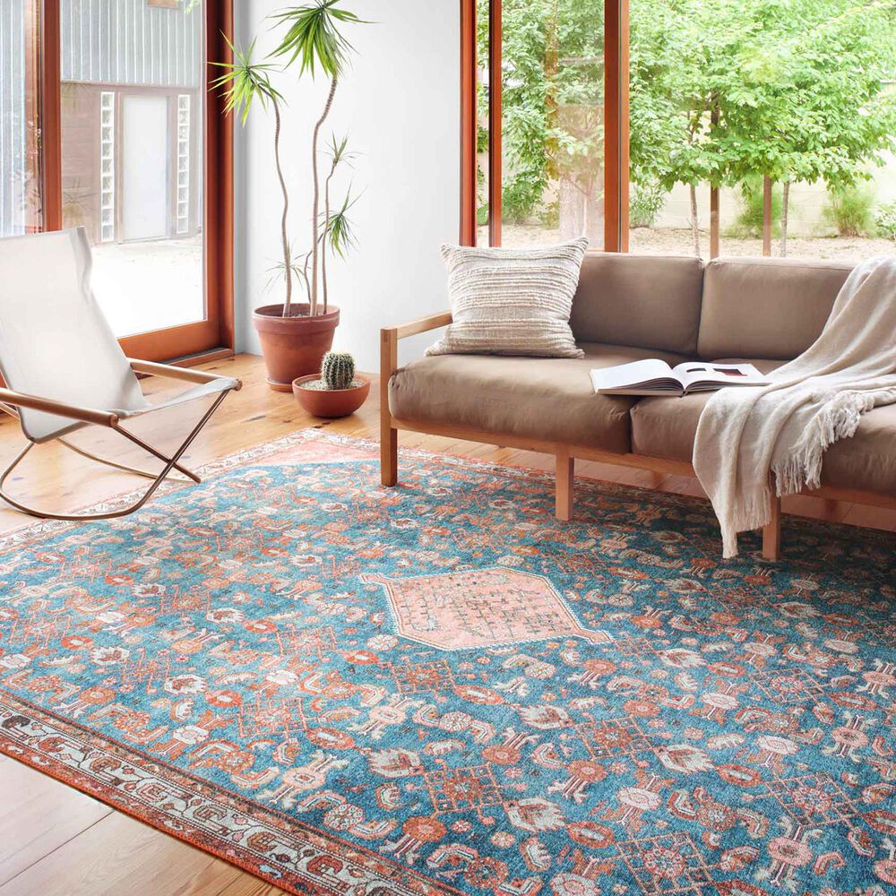 Loloi II Layla LAY-10 7&#39;6 x 9&#39;6&quot; Marine/Clay Area Rug, , large