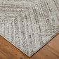 Feizy Vancouver 39NPF 6"7" x 9"6" Beige and Brown Area Rug, , large