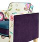 Jennifer Taylor Home Mamba Accent Chair in Satin Teal, Purple and Multicolor, , large