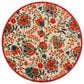 Nourison Aloha 7"10" Round Red and Multicolor Indoor/Outdoor Area Rug, , large