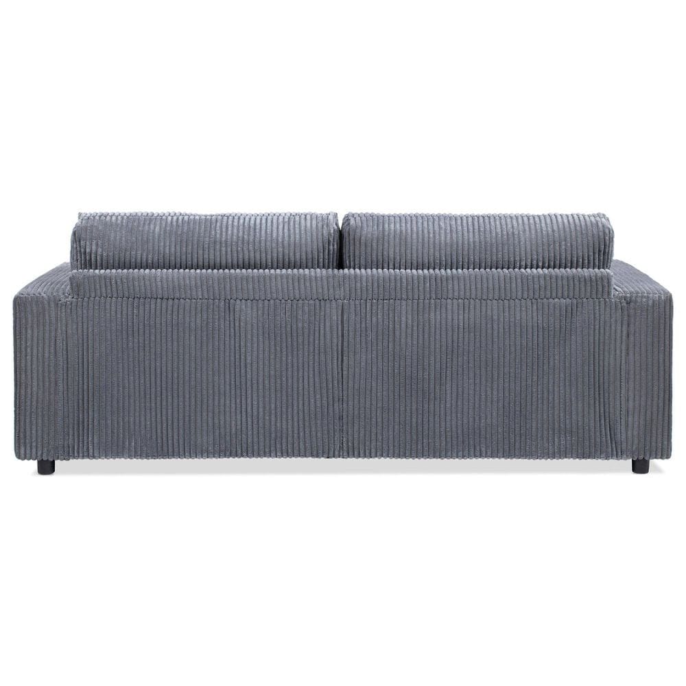 Jennifer Taylor Home Goliath Oversized Double Chaise Lounge Sofa Bed in Carbon Gray, , large