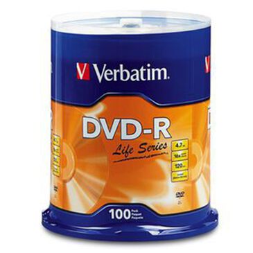 Verbatim DVD-R Life Series 100 Pk, , large