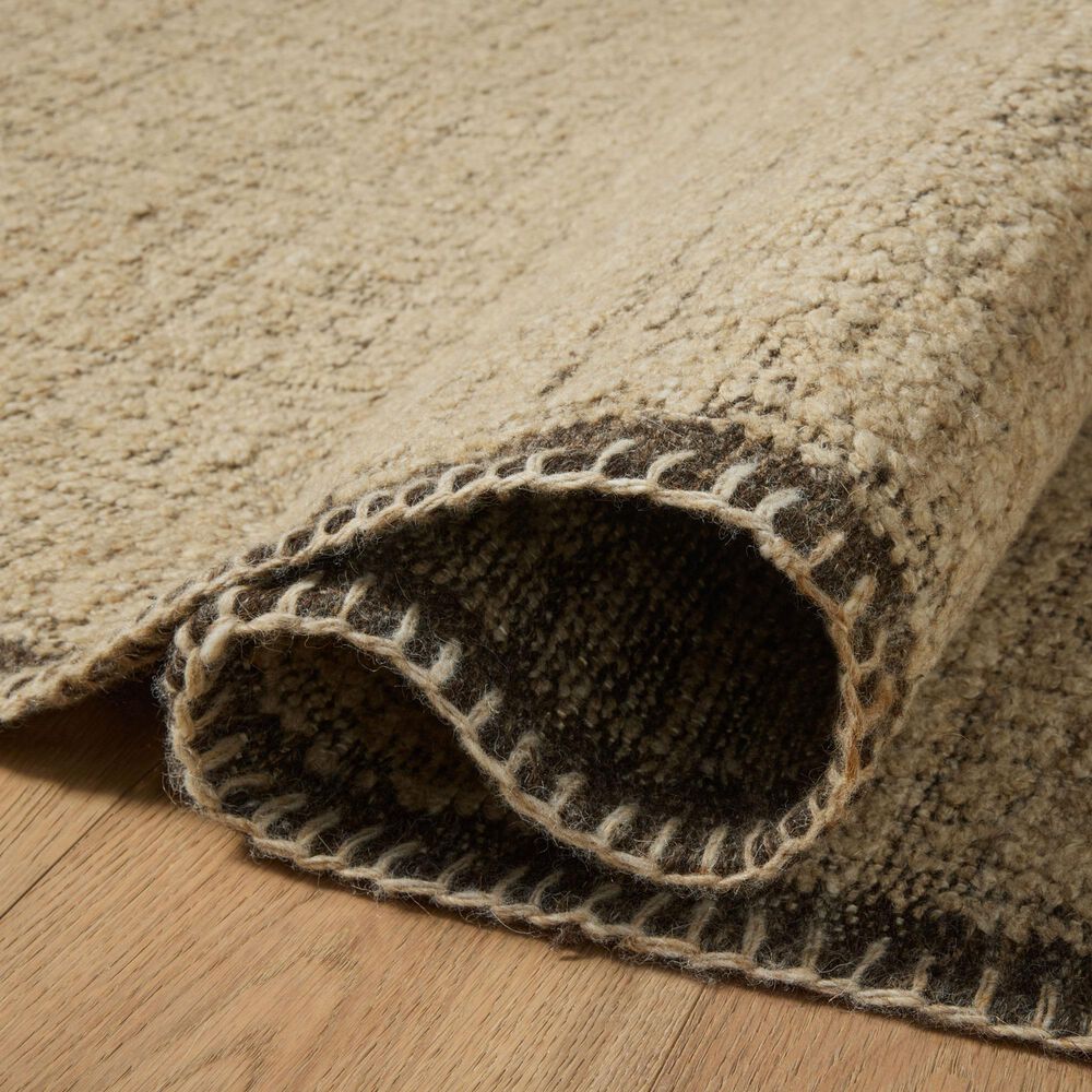 Amber Lewis x Loloi Bowie Sand and Coffee 5'6" x 8'6" Area Rug, , large