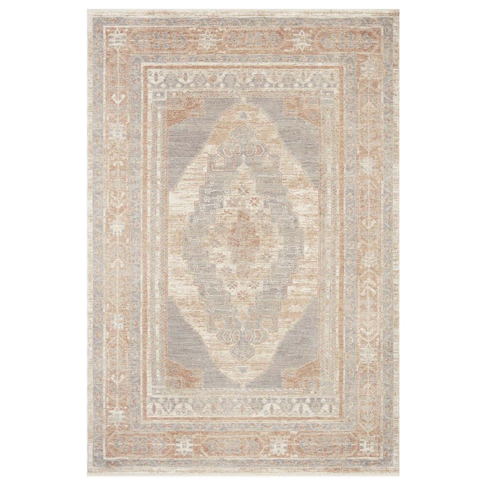 Magnolia Home Carlisle 5"3" Round Slate and Taupe Area Rug, , large