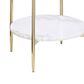 Coaster Jonelle End Table in White, Gold and Smoke Gray, , large