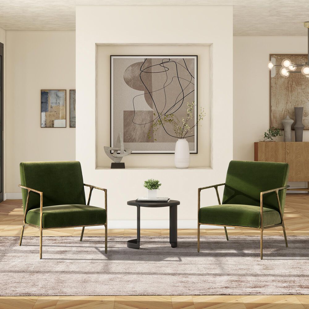 Jennifer Taylor Home Aerin Accent Chair in Olive Green, , large