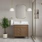 James Martin Brittany 36" Single Bathroom Vanity in Pecan with Single Hole 3 cm White Zeus Silestone Top and Rectangular Sink, , large