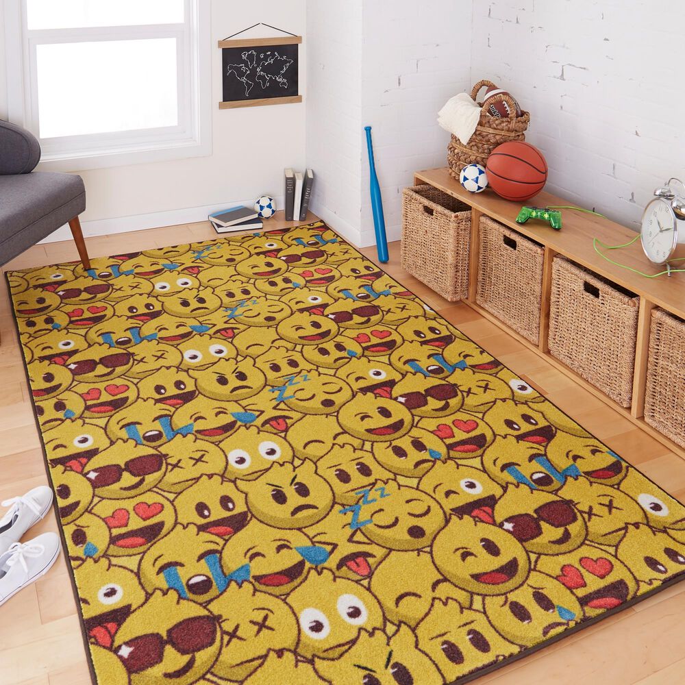 Karastan Prismatic Z0432 A432 3&#39;4&quot; x 5&#39; Canary Kids Area Rug, , large