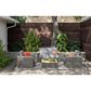 Homestyles Boca Raton 4-Piece Patio Loveseat Set in Brown and Gray, , large