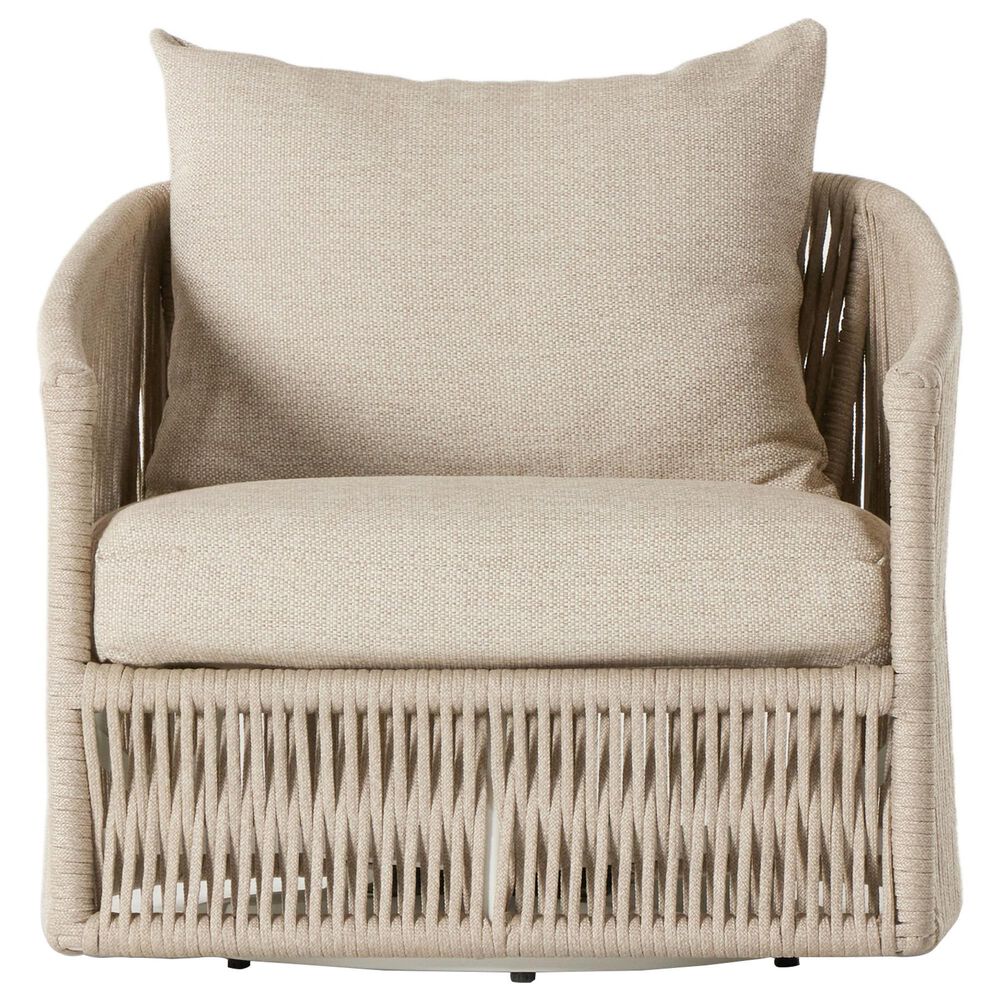 Four Hands Solano Porto Outdoor Swivel Chair in Faye Sand, , large