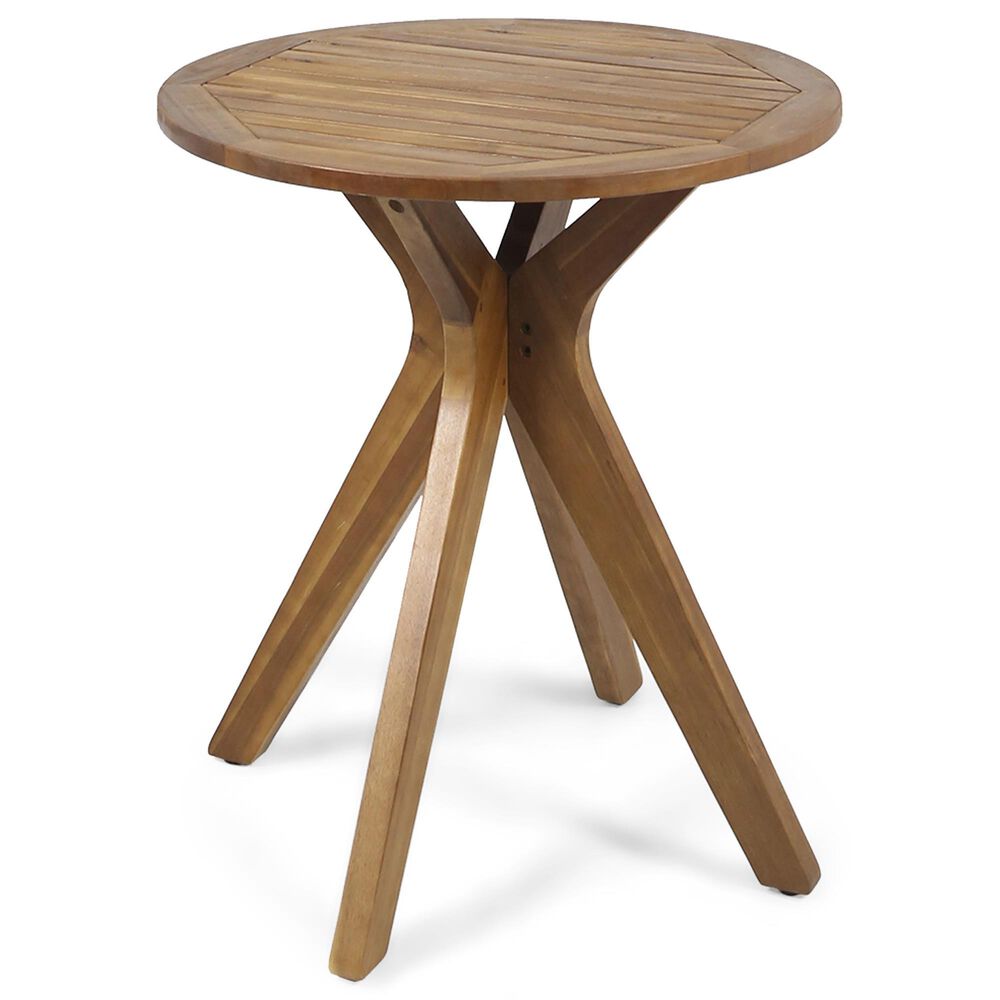 Hearth and Haven Stamford Patio Bistro Table in Teak, , large