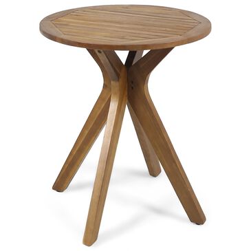 Hearth and Haven Stamford Patio Bistro Table in Teak, , large