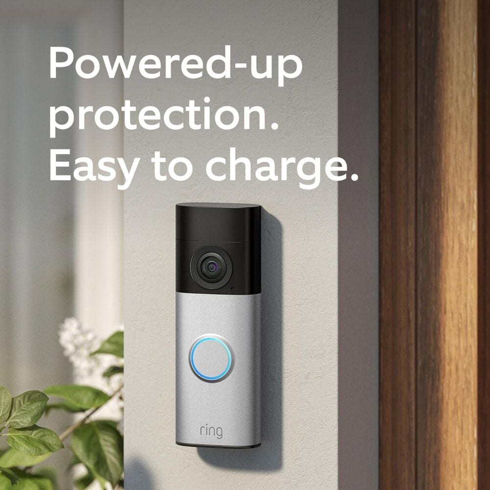 Ring 2K Plus Battery Doorbell in Speckled Grey, , large