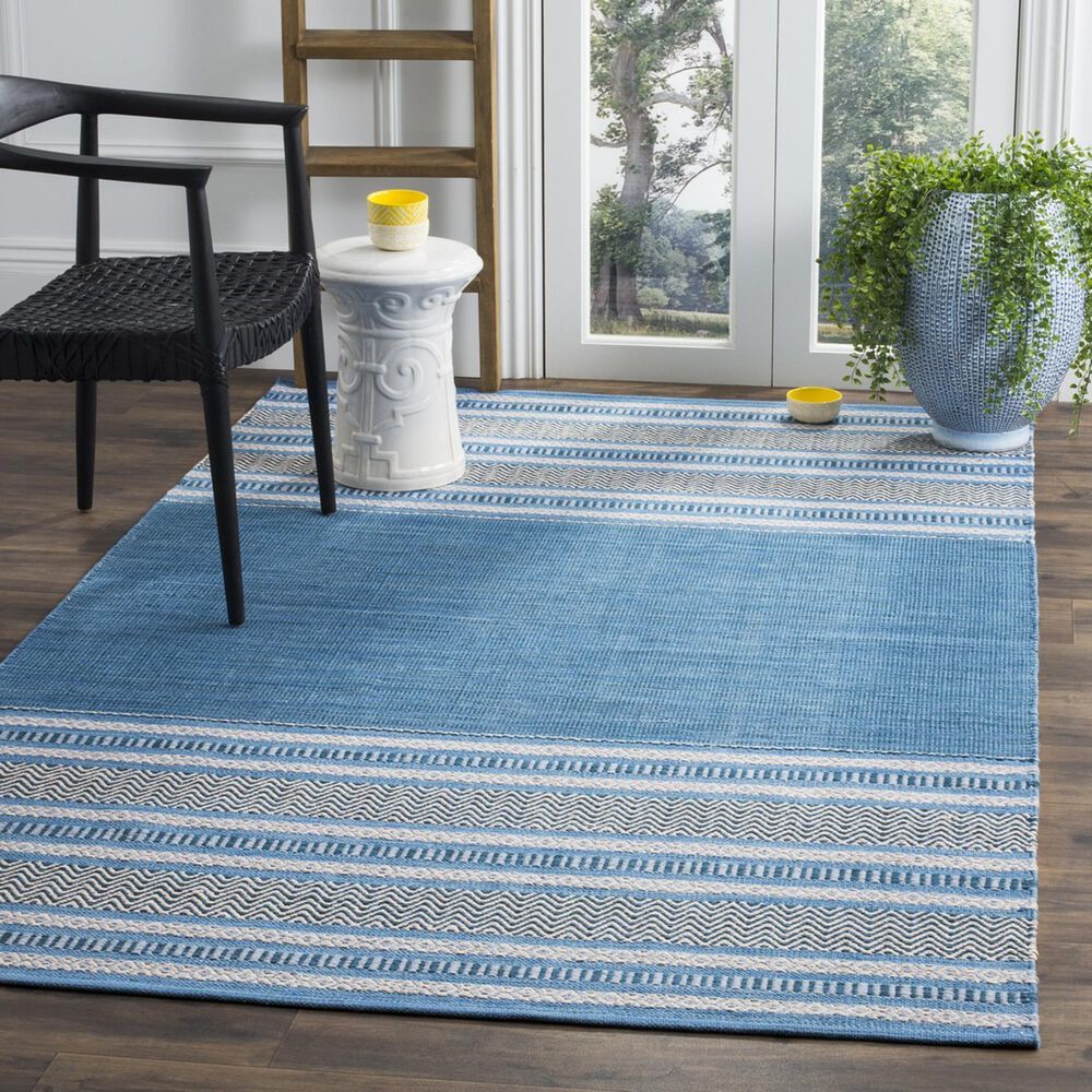 Safavieh Montauk MTK214A 10&#39; x 14&#39; Blue and Grey Area Rug, , large
