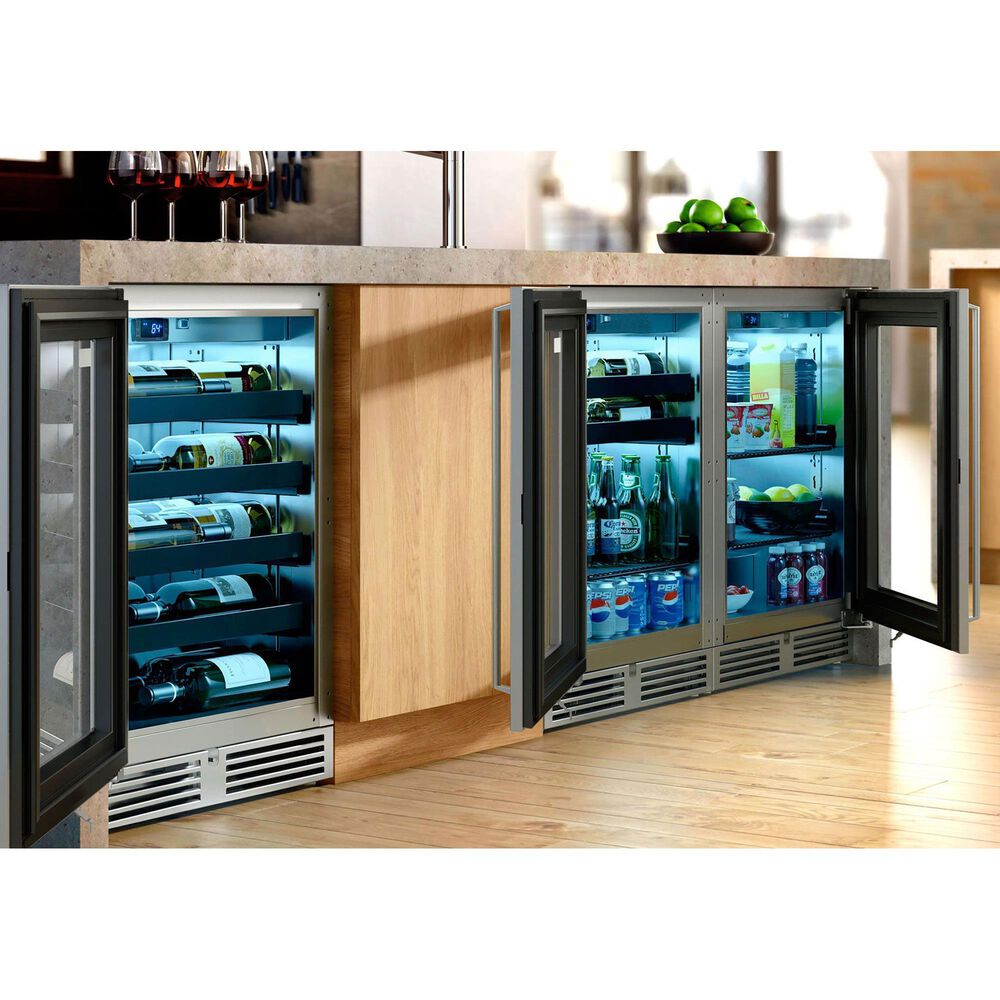 Perlick Signature Series 24&quot; Indoor Refrigerator with Left Hinge Glass Door in Stainless Steel, , large