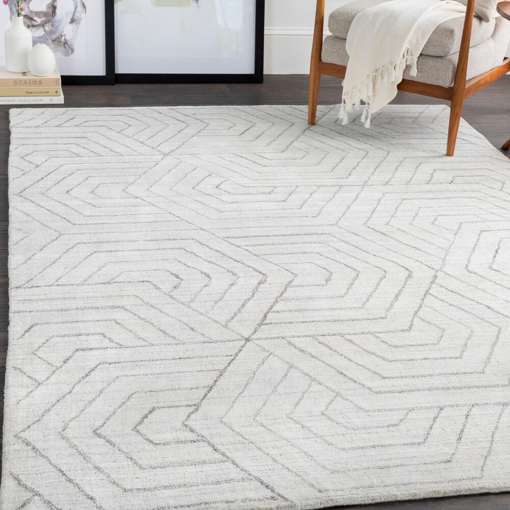 Surya Hightower 8&#39; x 10&#39; Charcoal and Brown Area Rug, , large