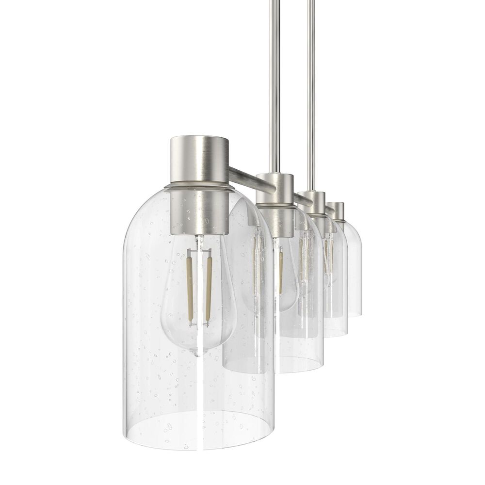 Hunter Lochmeade 4-Light Linear Chandelier in Brushed Nickel, , large