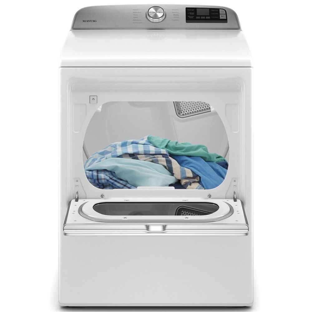 Maytag 7.4 Cu. Ft. Front Load Electric Dryer with Steam Cycles in White, , large