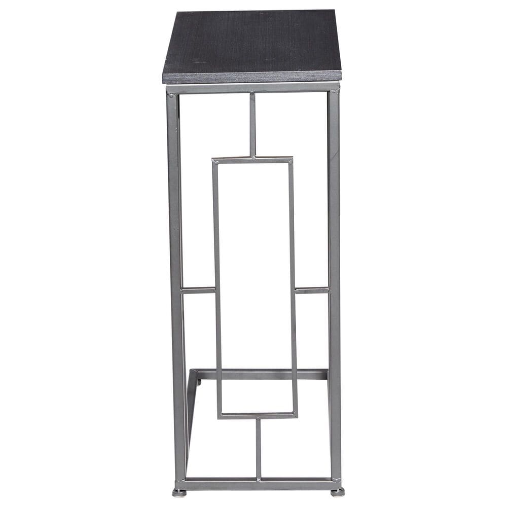 Maple and Jade C-Shaped End Table in Black, , large