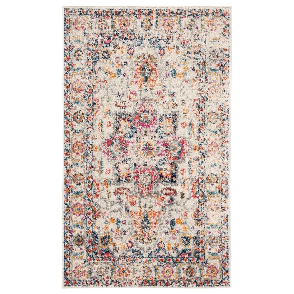 Safavieh Madison MAD603R 2"3" x 4" Fuchsia and Ivory Scatter Rug, , large