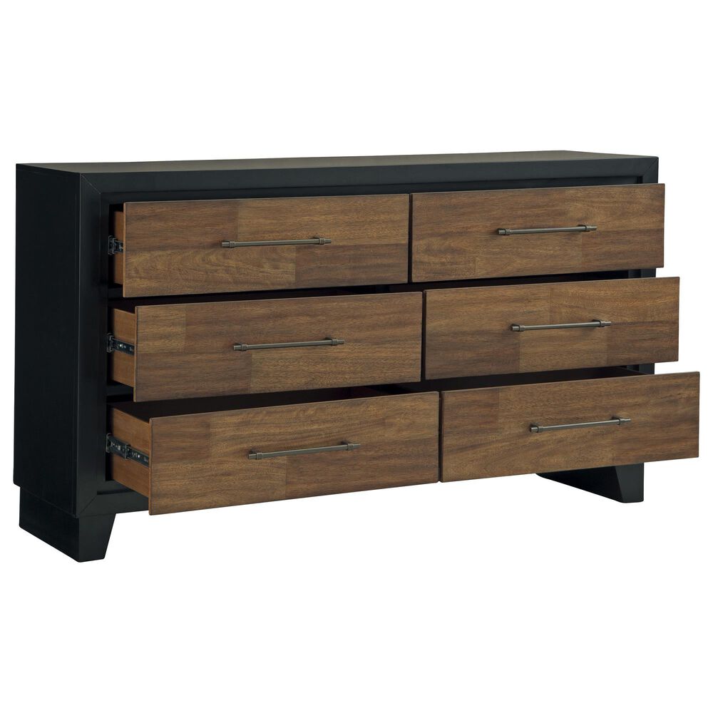 Ashley Kraeburn Dresser and Mirror in Black and Brown, , large