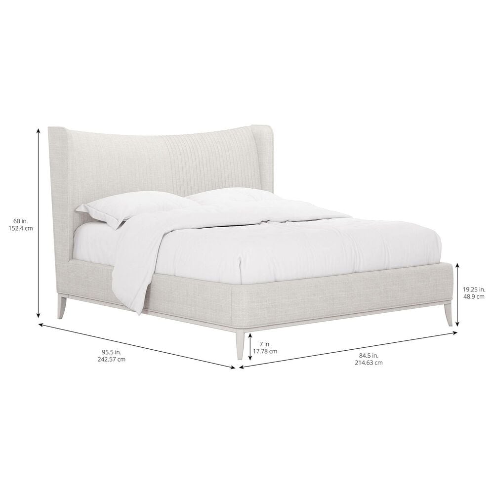 Vantage Mezzanine King Upholstered Shelter Bed in Dove Gray, , large