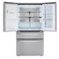 LG 23 Cu. Ft. Smart wi-fi Enabled InstaView Door-in-Door Counter-Depth Refrigerator w/ Craft Ice Maker - Stainless Steel, , large