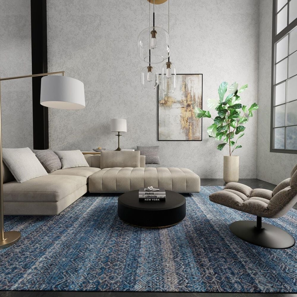 Feizy Rugs Dakota 9&#39;6&quot; x 13&#39;6&quot; Teal and Multicolor Area Rug, , large