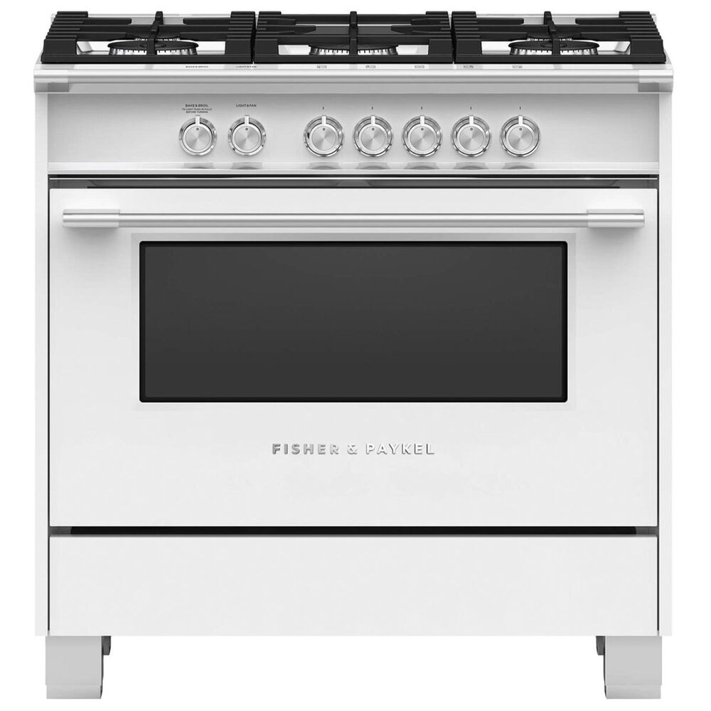 Fisher & Paykel 36" Freestanding Classic Gas Ranges in White, , large