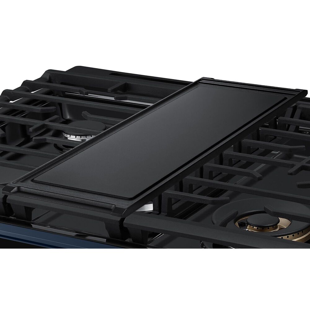 Samsung Bespoke Smart Slide-in Gas Range 6.0 cu. ft. w/ Smart Dial, Air Fry &amp; Wi-Fi in Navy Steel, , large