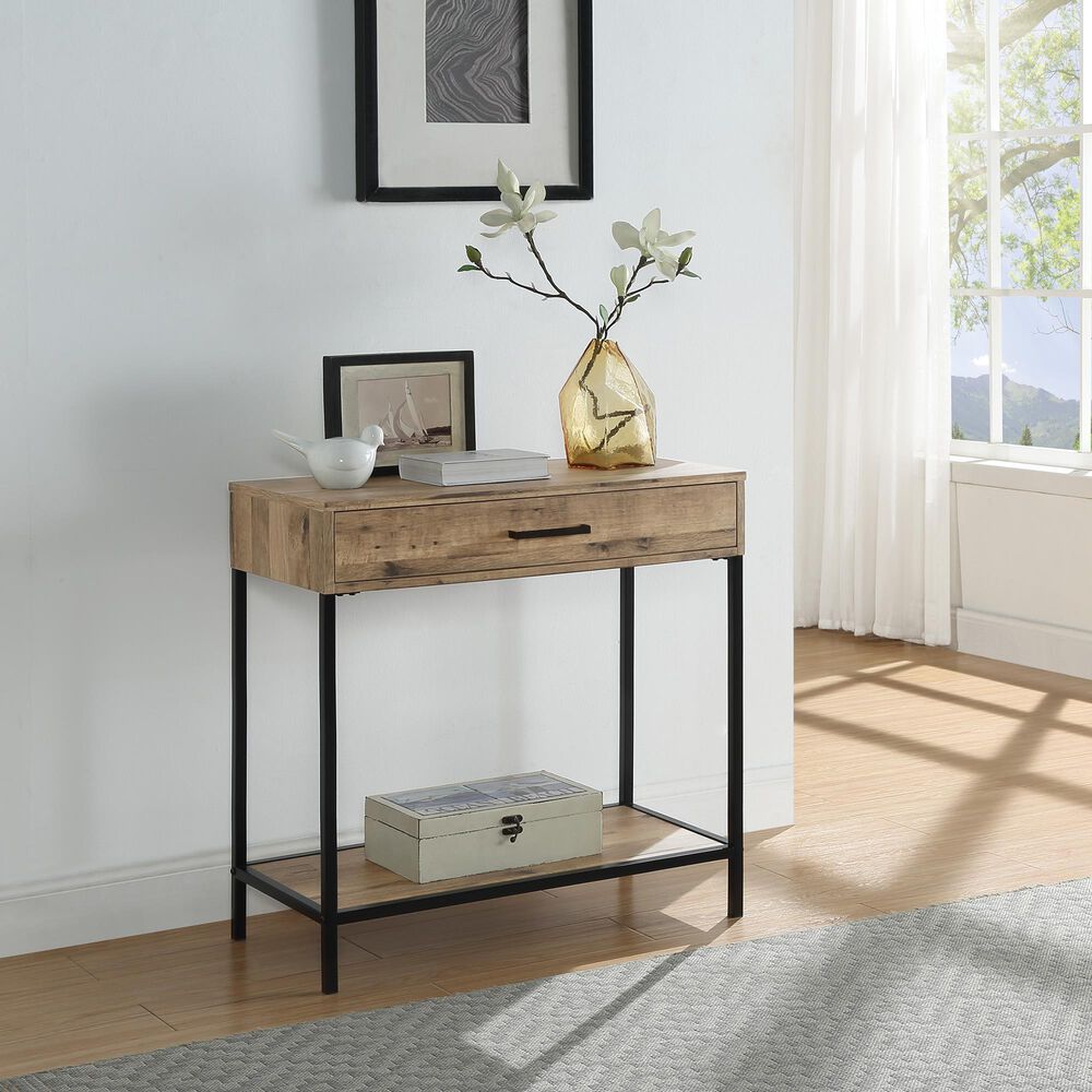 OSP Home Quinton 1-Drawer End Table in Salvage Oak, , large