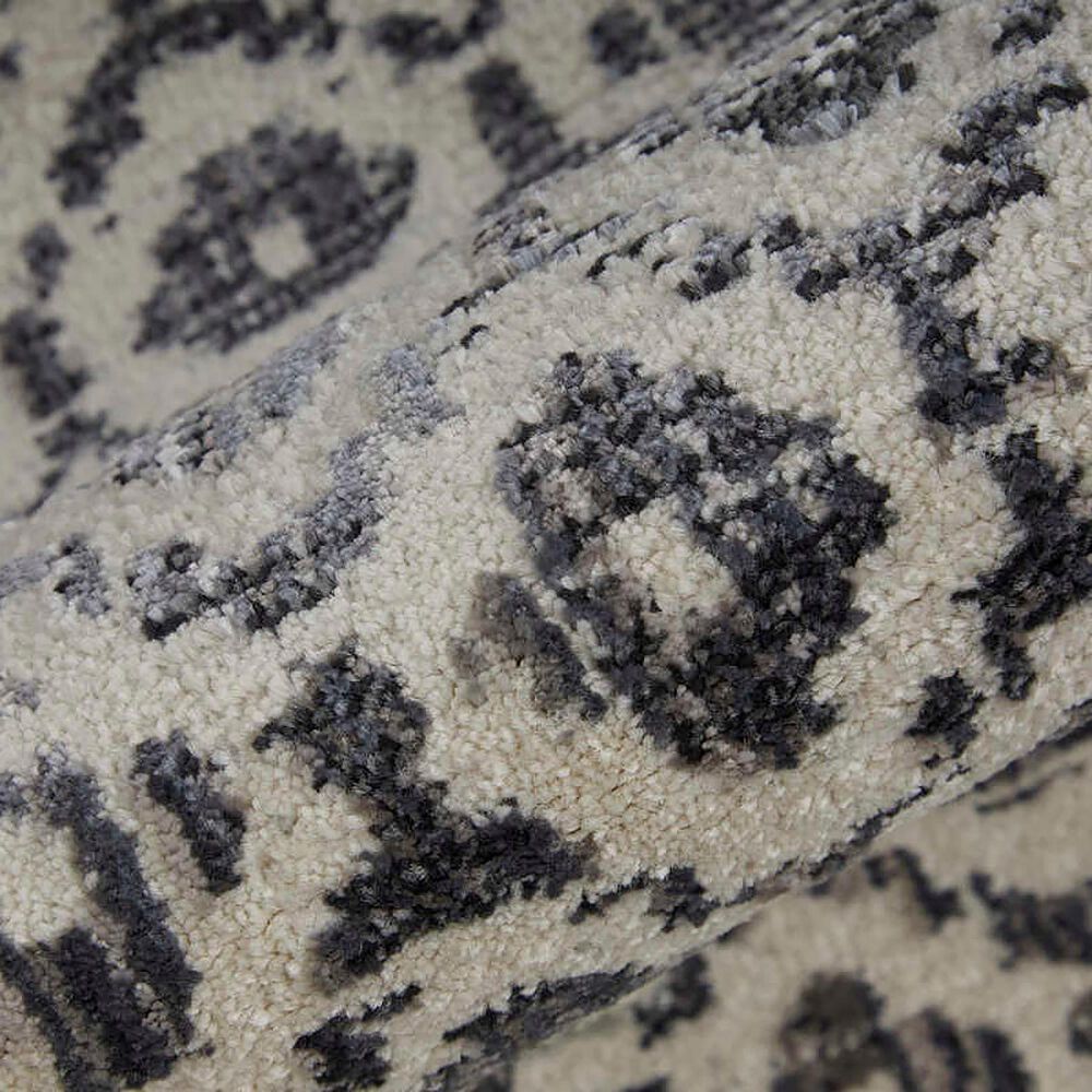 Feizy Kano 5&#39;3&quot; x 7&#39;6&quot; Gray and Ivory Area Rug, , large