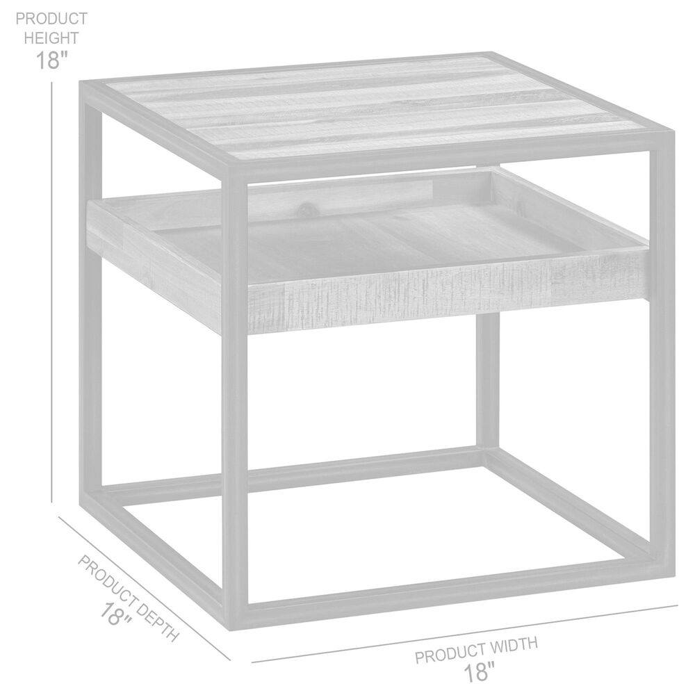 Blue River Ludgate End Table in Rustic Acacia and Black, , large