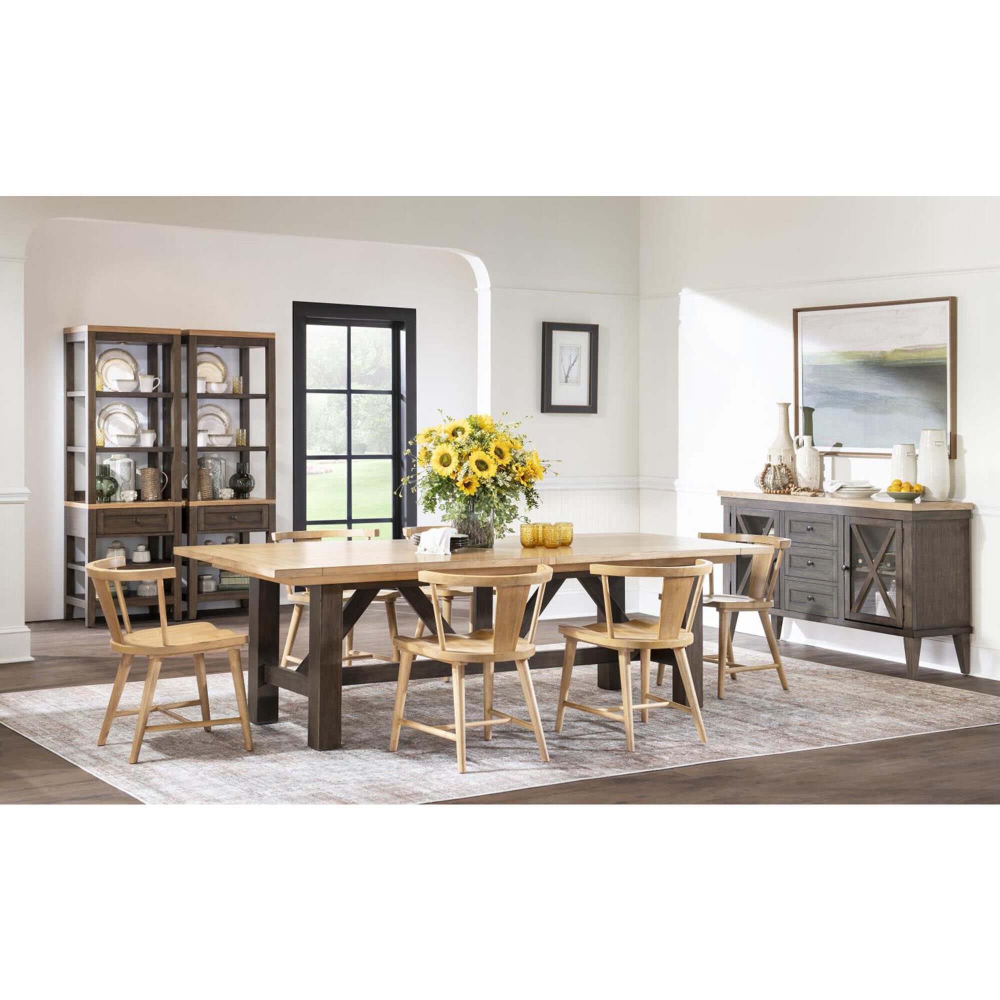 The Arth inavance one&#39;s table オーク Legacy Classic XXX's and OOO's Dining Table in Amber and