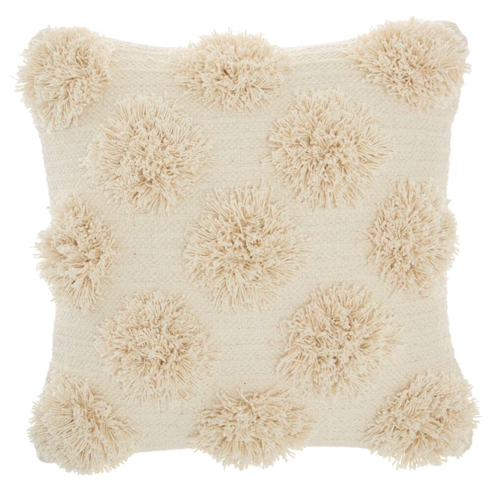 Nourison Life Styles 18" x 18" Throw Pillow in Neutral Ivory, , large