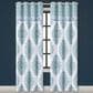 J. Queen New York Afton 84" x 41" Grommet Window Panel Pair in Blue and White, , large
