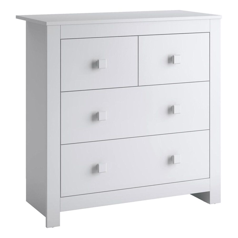 CorLiving Madison 4 Drawer Chest in Snow White, , large
