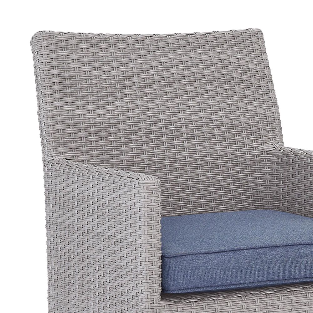 Ashley Half Moon Beach Patio Arm Chair with Cushion in Gray (Set of 2), , large