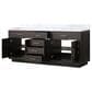 Lexora Home Abbey 80" Double Bathroom Vanity in Brown Oak with 2 cm White Carrara Marble Top and Rectangular Sinks, , large