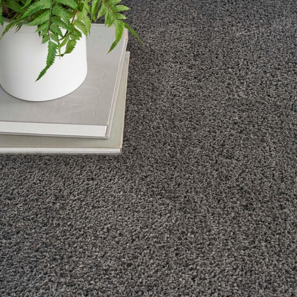 Nourison Dreamy Shag Solid 6&#39;7&quot; x 9&#39;2&quot; Grey Area Rug, , large