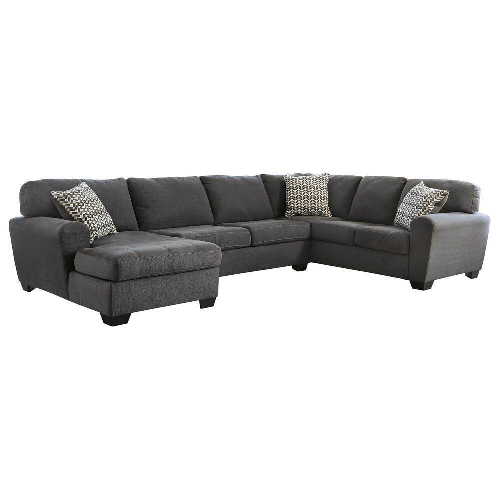 Ashley Ambee 3-Piece Left Facing Sectional with Chaise in Slate, , large