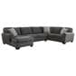 Ashley Ambee 3-Piece Left Facing Sectional with Chaise in Slate, , large