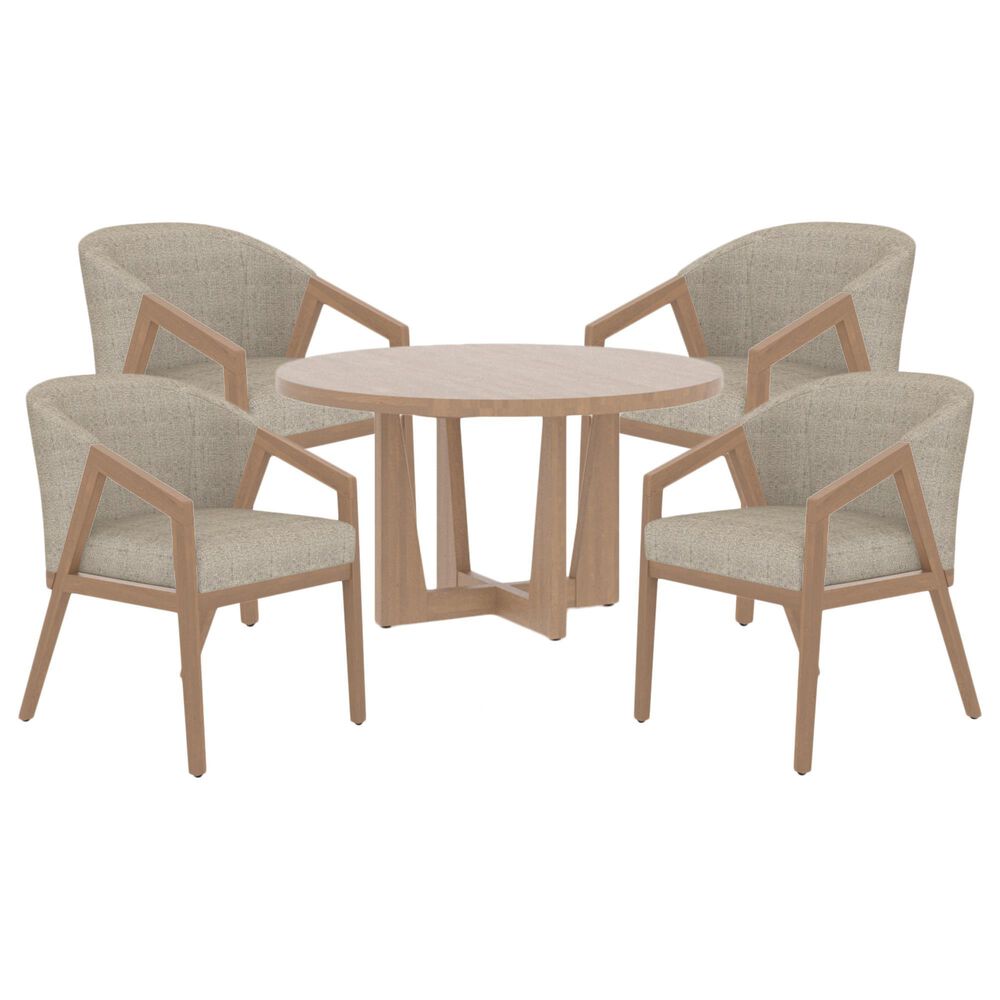 Declan Dining 5-Piece Dining Set in Pecan Washed, , large