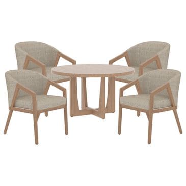Declan Dining 5-Piece Dining Set in Pecan Washed, , large