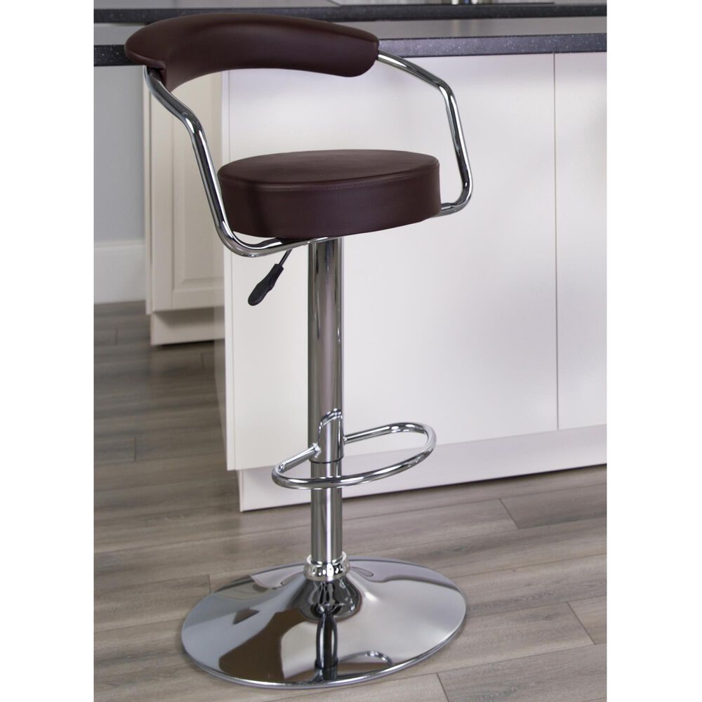 Flash Furniture Adjustable Barstool in Brown, , large