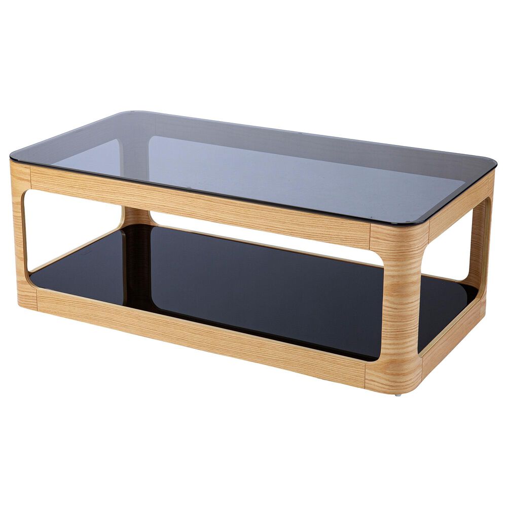 Southern Enterprises Dormington Coffee Table in Natural and Black, , large