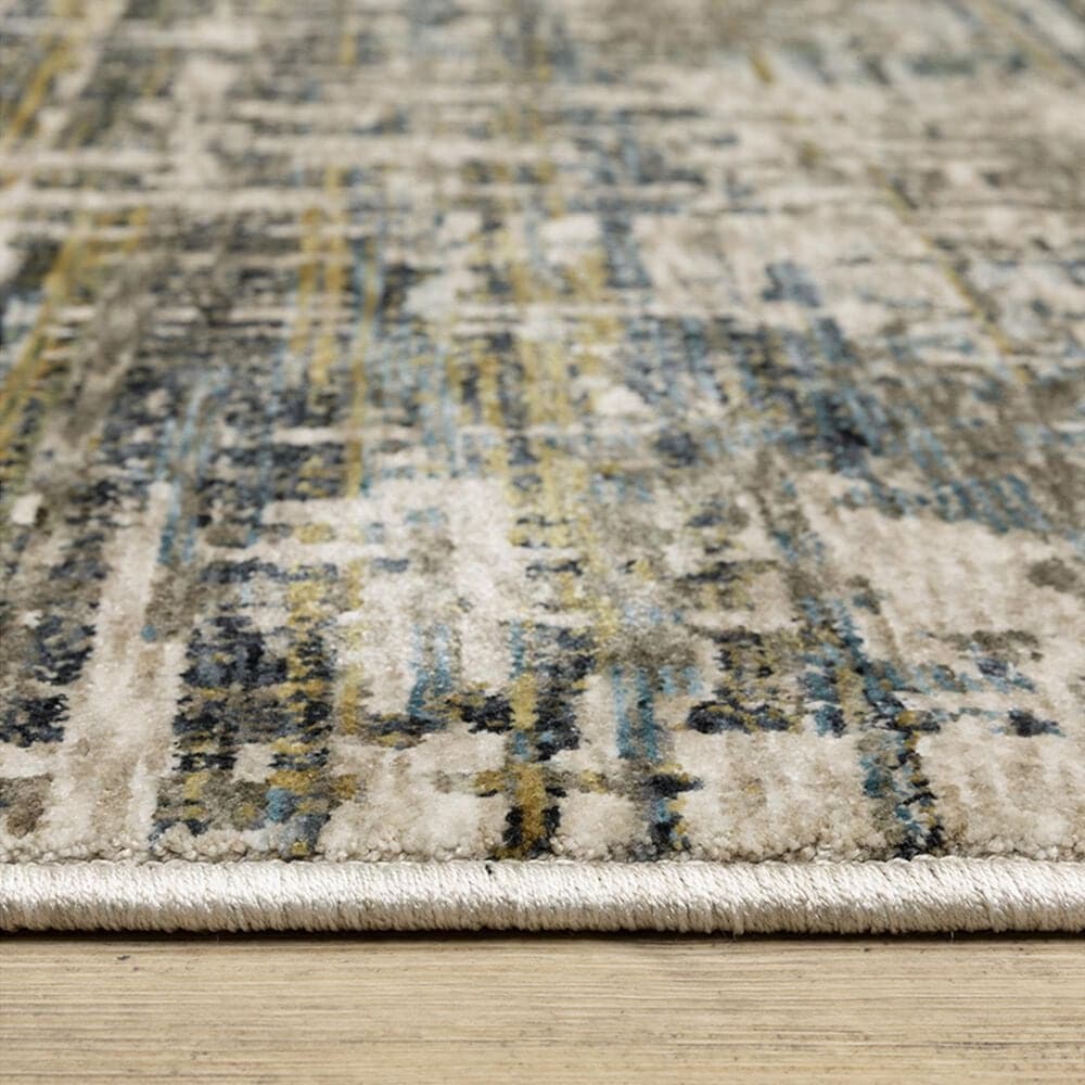 Oriental Weavers Hayden 6&#39;7&quot; x 9&#39;6&quot; Blue and Gold Area Rug, , large