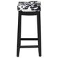 Linon Home Decor Claridge Counter Stool with Black Cow Print Cushion in Black, , large