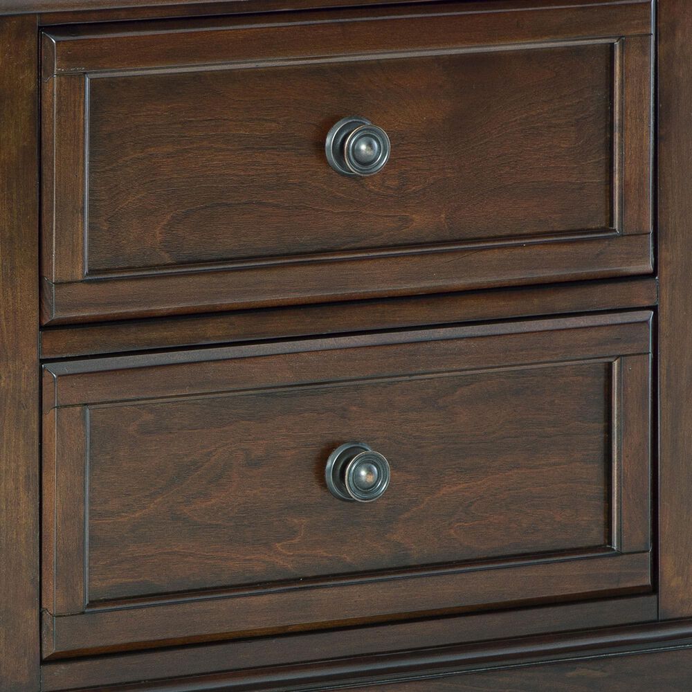 Ashley Trellington 2-Drawer Nightstand in Warm Brown Cherry, , large