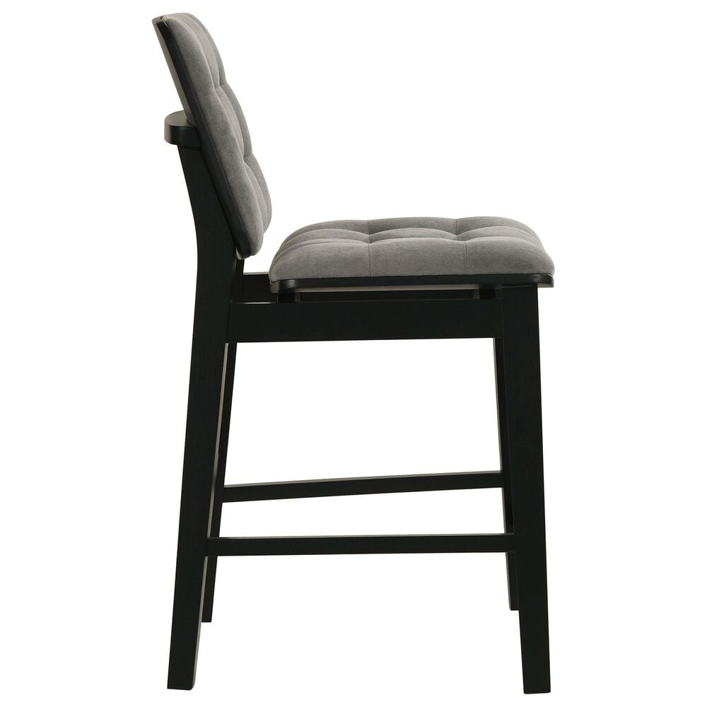 Coaster Redbridge Counter Stool with Grey Cushion in Black, , large